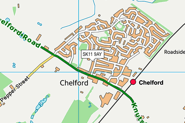 Chelford CofE Primary School map (SK11 9AY) - OS VectorMap District (Ordnance Survey)