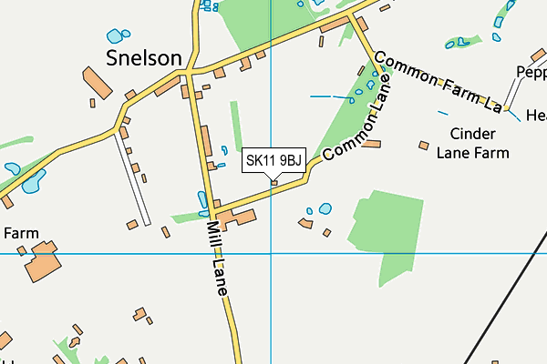 SK11 9BJ map - OS VectorMap District (Ordnance Survey)
