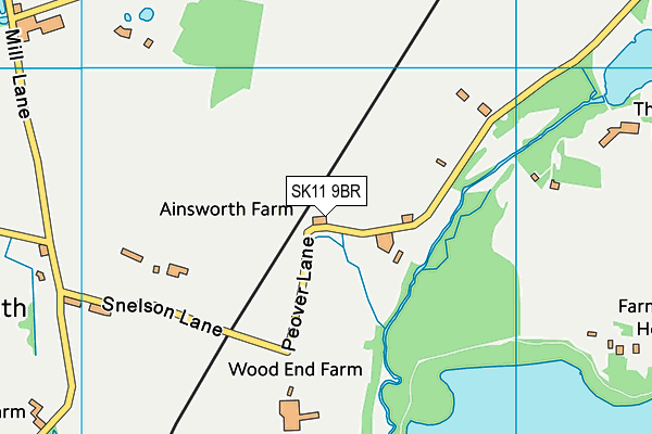 SK11 9BR map - OS VectorMap District (Ordnance Survey)