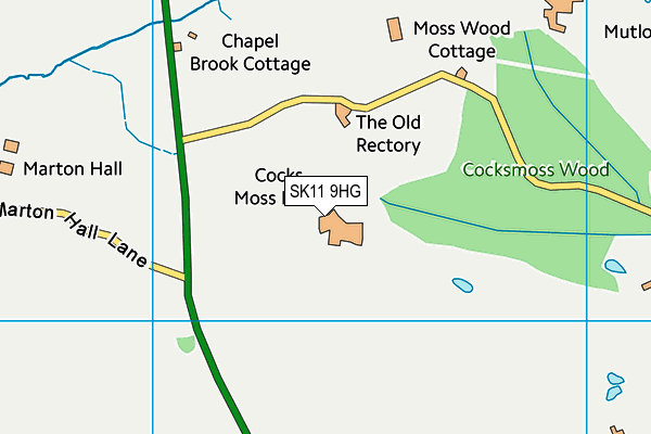 SK11 9HG map - OS VectorMap District (Ordnance Survey)