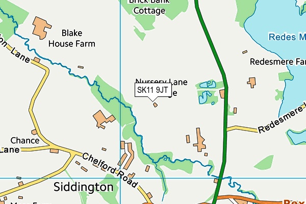 SK11 9JT map - OS VectorMap District (Ordnance Survey)