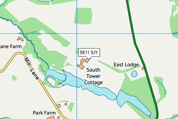 SK11 9JY map - OS VectorMap District (Ordnance Survey)