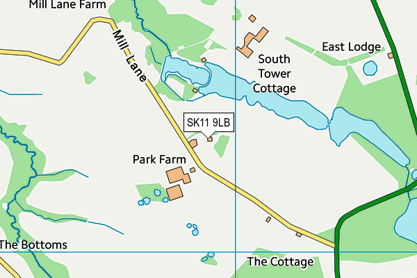 SK11 9LB map - OS VectorMap District (Ordnance Survey)