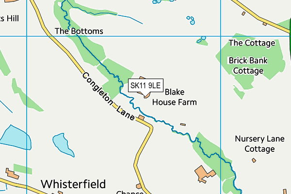 SK11 9LE map - OS VectorMap District (Ordnance Survey)