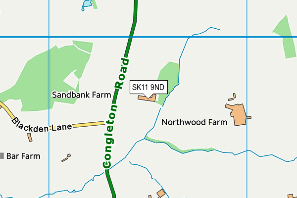 SK11 9ND map - OS VectorMap District (Ordnance Survey)