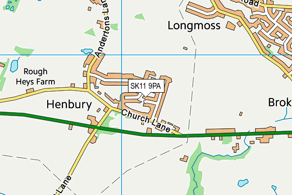 SK11 9PA map - OS VectorMap District (Ordnance Survey)