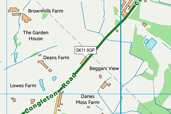 Congleton Road map (SK11 9QP) - OS VectorMap District (Ordnance Survey)