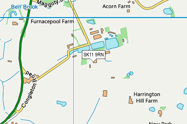 SK11 9RN map - OS VectorMap District (Ordnance Survey)