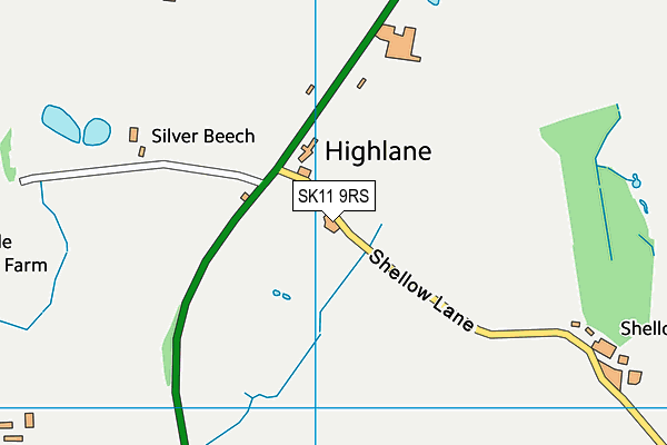 SK11 9RS map - OS VectorMap District (Ordnance Survey)