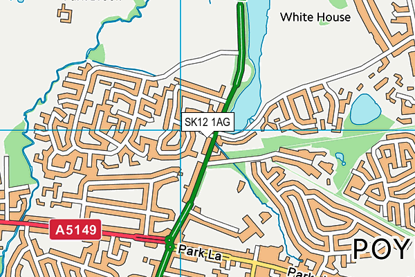SK12 1AG map - OS VectorMap District (Ordnance Survey)