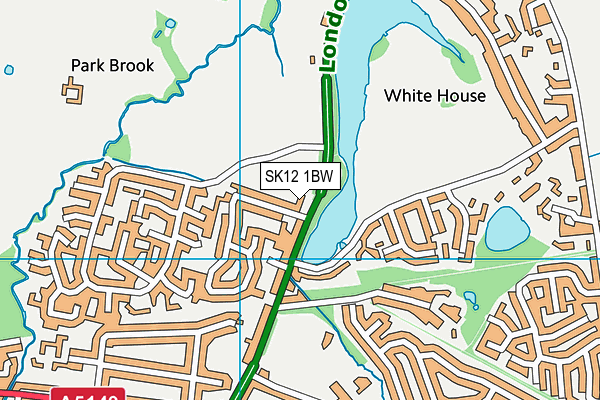 SK12 1BW map - OS VectorMap District (Ordnance Survey)