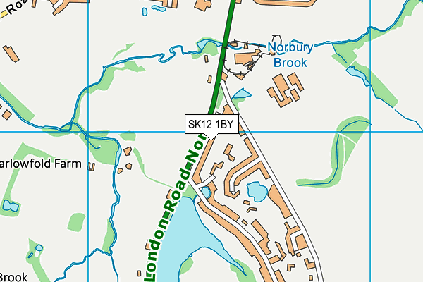 SK12 1BY map - OS VectorMap District (Ordnance Survey)