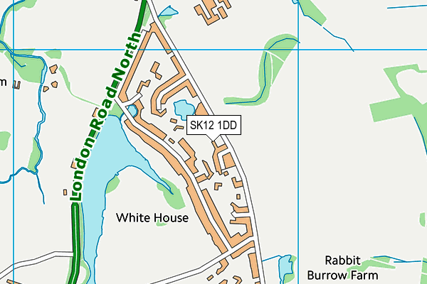 SK12 1DD map - OS VectorMap District (Ordnance Survey)