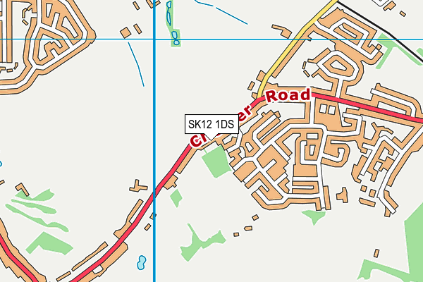 SK12 1DS map - OS VectorMap District (Ordnance Survey)