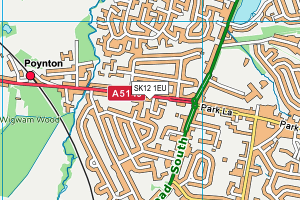 Map of ASH LODGE (POYNTON) LIMITED at district scale