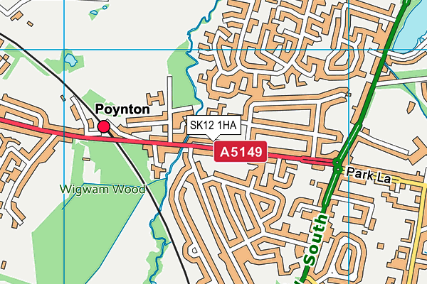 Map of POSH PUPS OF POYNTON LTD at district scale
