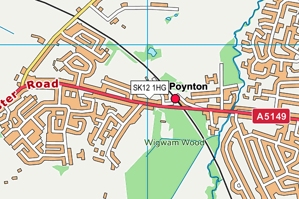 SK12 1HG map - OS VectorMap District (Ordnance Survey)
