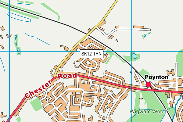 SK12 1HN map - OS VectorMap District (Ordnance Survey)
