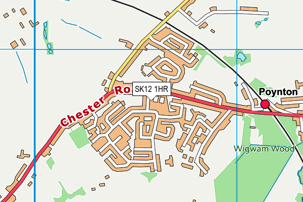 SK12 1HR map - OS VectorMap District (Ordnance Survey)