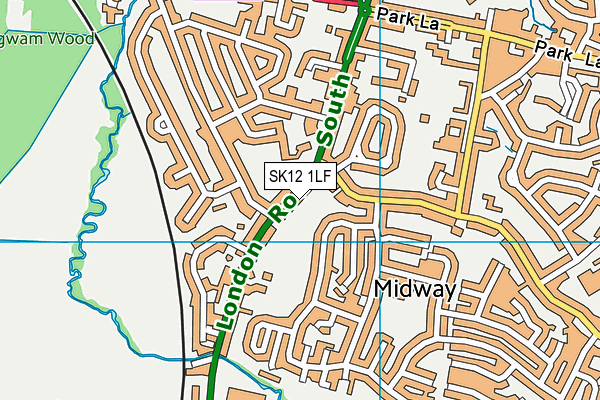 SK12 1LF map - OS VectorMap District (Ordnance Survey)