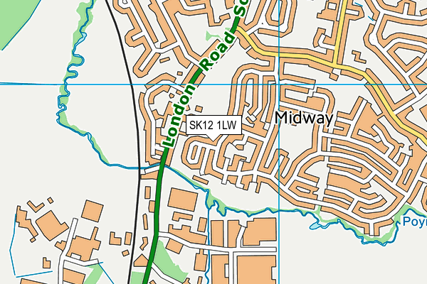 SK12 1LW map - OS VectorMap District (Ordnance Survey)