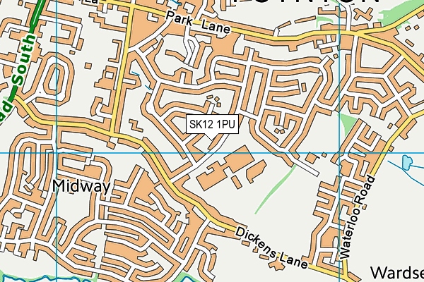 Poynton High School map (SK12 1PU) - OS VectorMap District (Ordnance Survey)