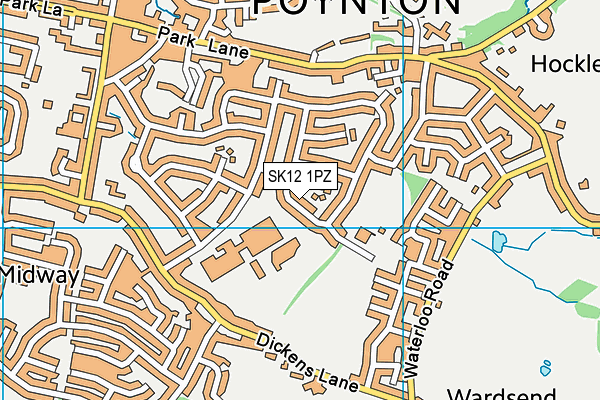 SK12 1PZ map - OS VectorMap District (Ordnance Survey)