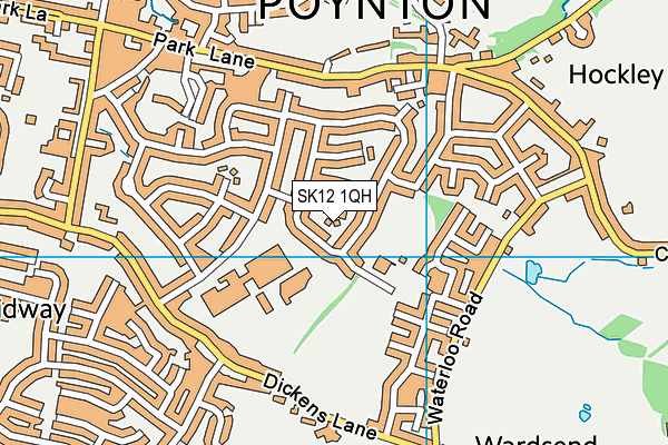 SK12 1QH map - OS VectorMap District (Ordnance Survey)