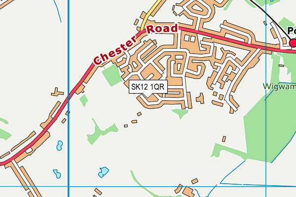 SK12 1QR map - OS VectorMap District (Ordnance Survey)