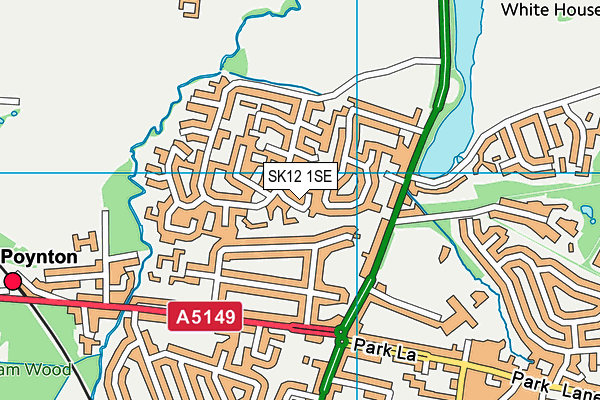 SK12 1SE map - OS VectorMap District (Ordnance Survey)