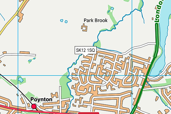 SK12 1SQ map - OS VectorMap District (Ordnance Survey)
