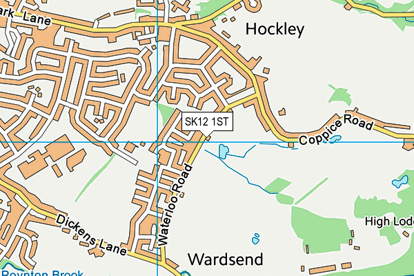 SK12 1ST map - OS VectorMap District (Ordnance Survey)