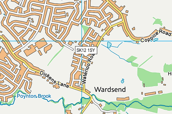 SK12 1SY map - OS VectorMap District (Ordnance Survey)