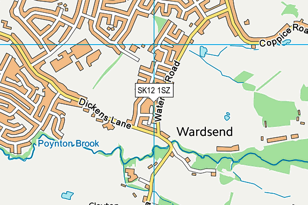 SK12 1SZ map - OS VectorMap District (Ordnance Survey)