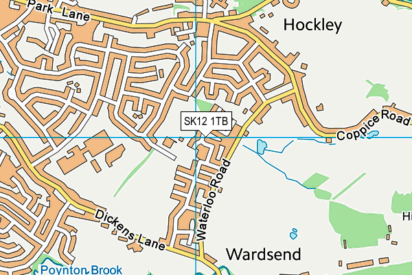 SK12 1TB map - OS VectorMap District (Ordnance Survey)