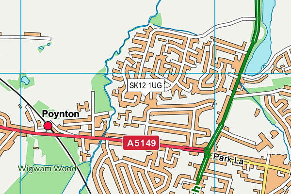 SK12 1UG map - OS VectorMap District (Ordnance Survey)
