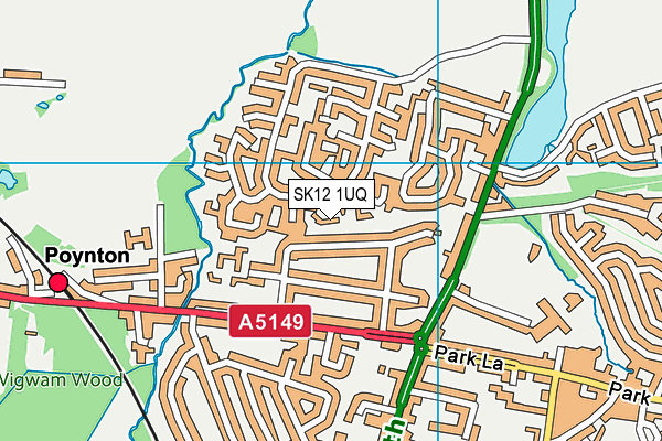 SK12 1UQ map - OS VectorMap District (Ordnance Survey)