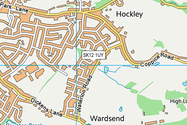 SK12 1UY map - OS VectorMap District (Ordnance Survey)