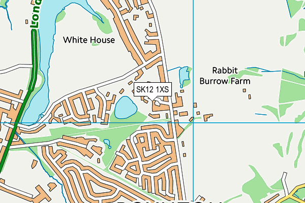 SK12 1XS map - OS VectorMap District (Ordnance Survey)