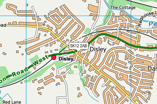 SK12 2AB map - OS VectorMap District (Ordnance Survey)