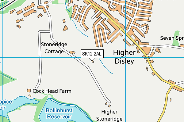 SK12 2AL map - OS VectorMap District (Ordnance Survey)