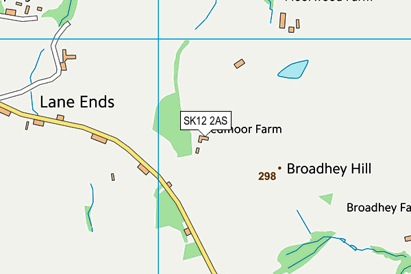 SK12 2AS map - OS VectorMap District (Ordnance Survey)