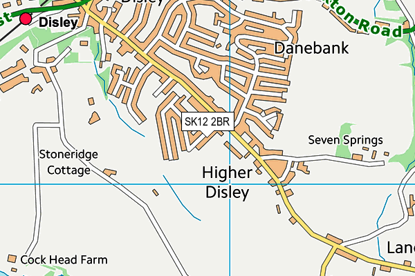 SK12 2BR map - OS VectorMap District (Ordnance Survey)