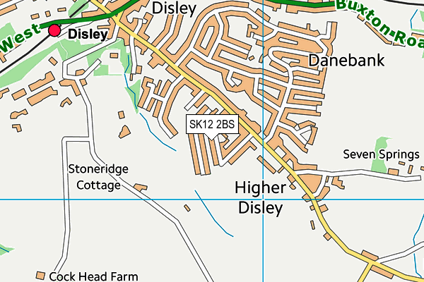 SK12 2BS map - OS VectorMap District (Ordnance Survey)