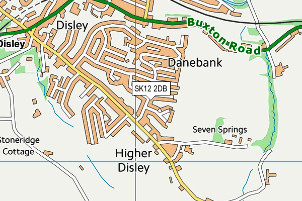 SK12 2DB map - OS VectorMap District (Ordnance Survey)