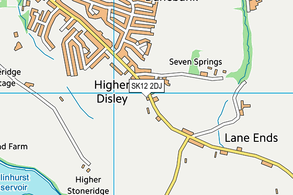 SK12 2DJ map - OS VectorMap District (Ordnance Survey)