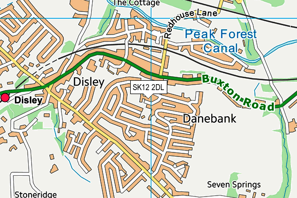 SK12 2DL map - OS VectorMap District (Ordnance Survey)