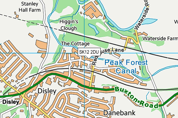 SK12 2DU map - OS VectorMap District (Ordnance Survey)