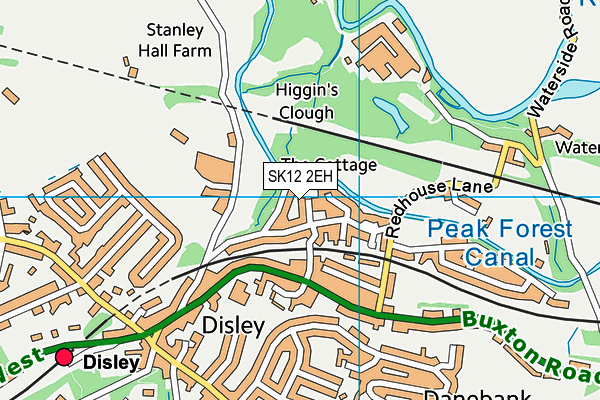 SK12 2EH map - OS VectorMap District (Ordnance Survey)