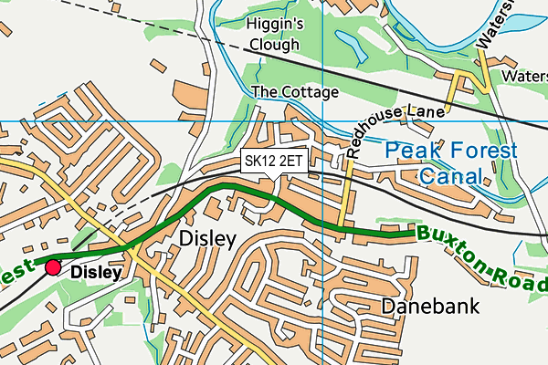 SK12 2ET map - OS VectorMap District (Ordnance Survey)